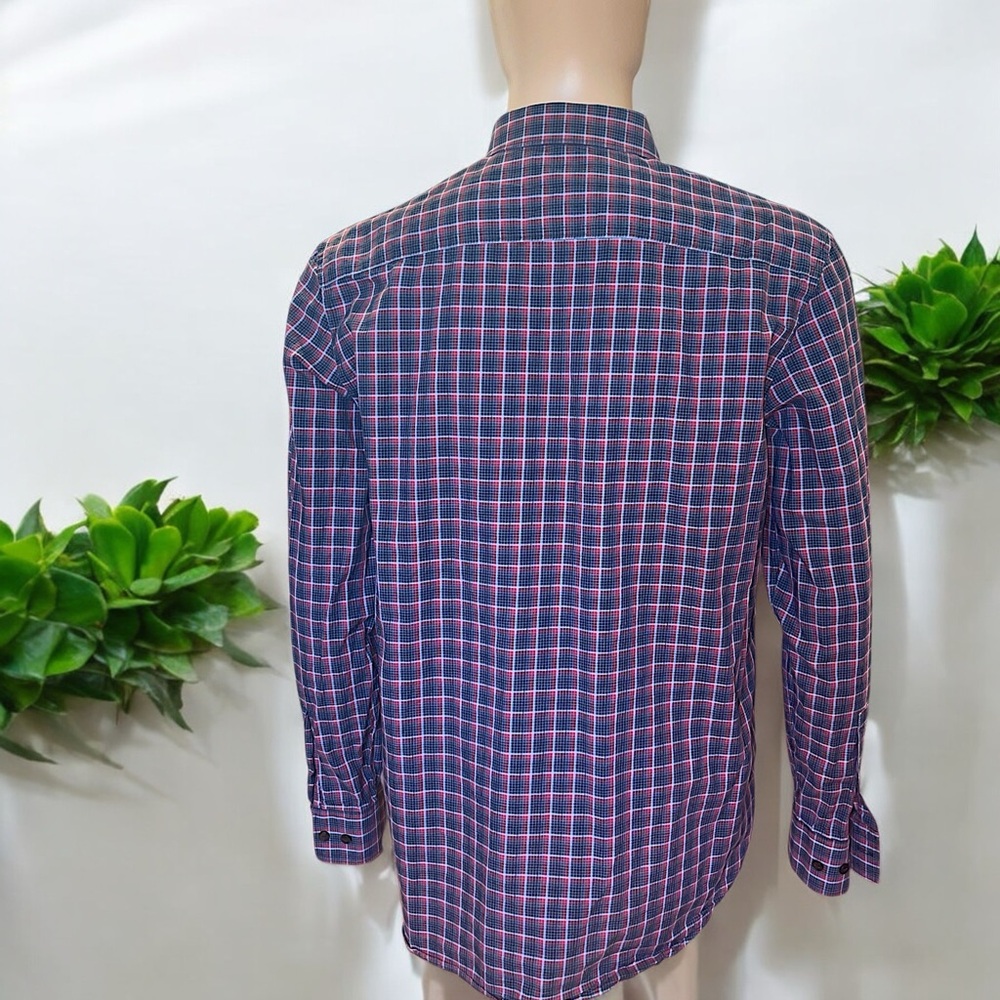 Calvin Klein Men's Victory Plaid Long Sleeve Button Down Shirt - Picture 13 of 15